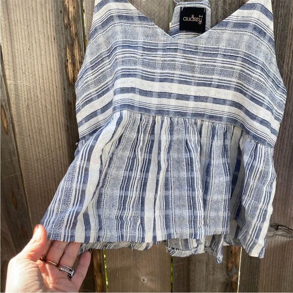 Audrey 3+1 striped cropped top size xs - Picture 3 of 4